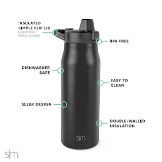 Foto 2 | Botella De Agua Simple, Moderna, Filtrada, Inoxidable, 1 Litro, Midnight - Venta Internacional.