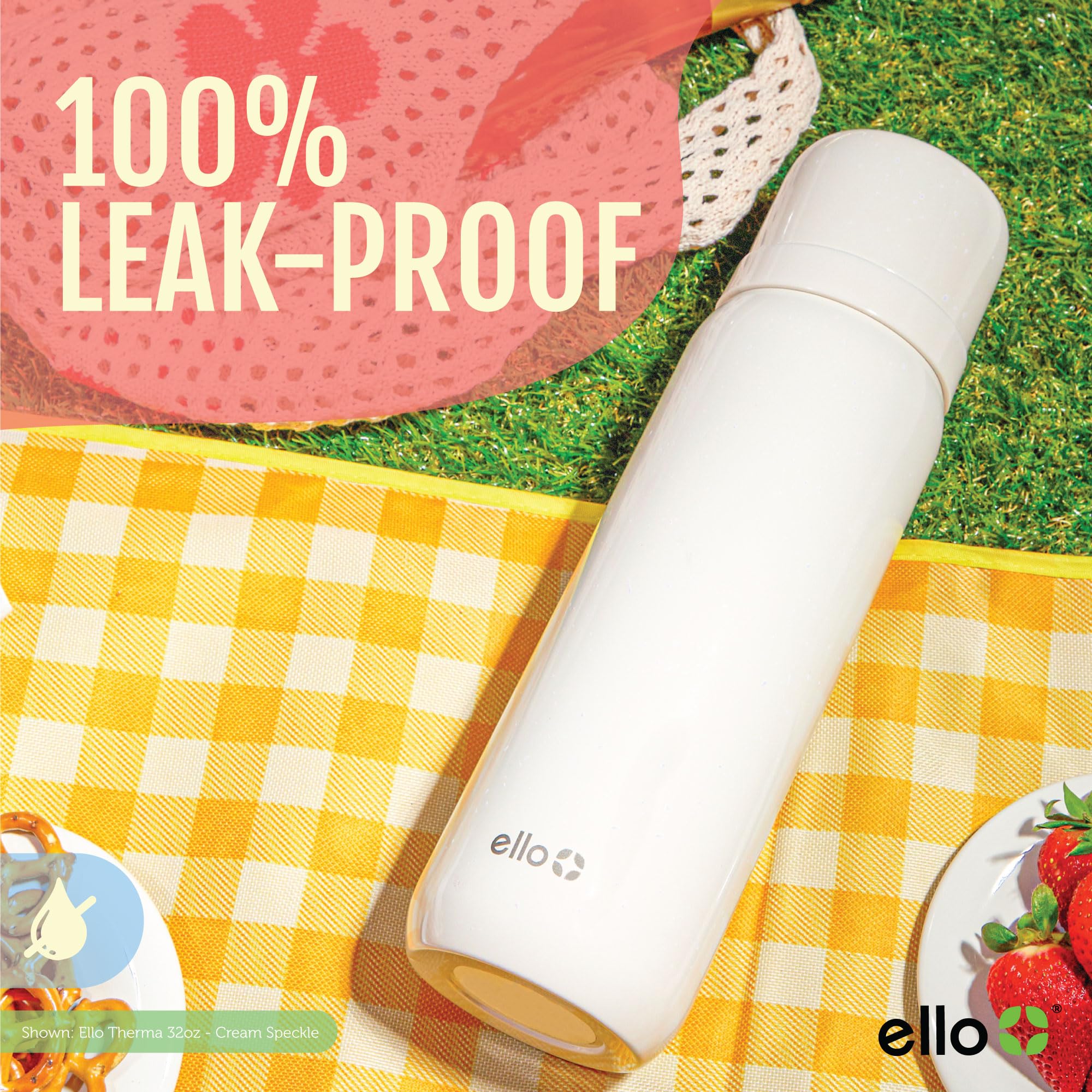 Foto 6 pulgar | Thermos Ello Therma 946ml Con Aislamiento De Acero Inoxidable, Color Verde - Venta Internacional.