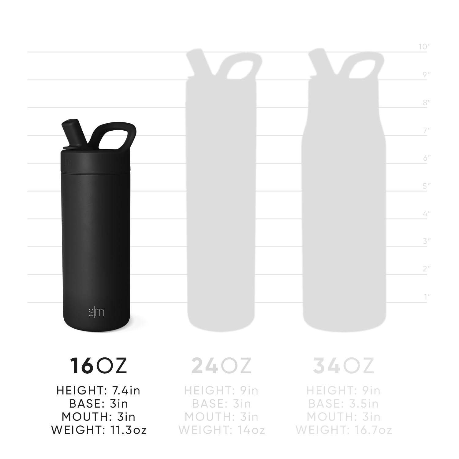 Foto 4 pulgar | Botella De Agua Simple Y Moderna Para Niños Con Aislamiento De 480 Ml, Color Negro Medianoche - Venta Internacional.