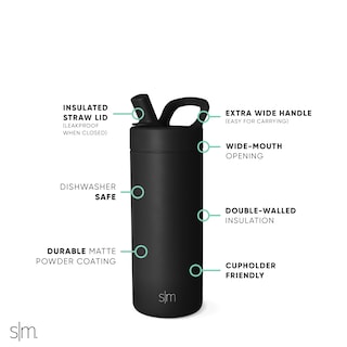 Foto 4 | Botella De Agua Simple Y Moderna Para Niños Con Aislamiento De 480 Ml, Color Negro Medianoche - Venta Internacional.