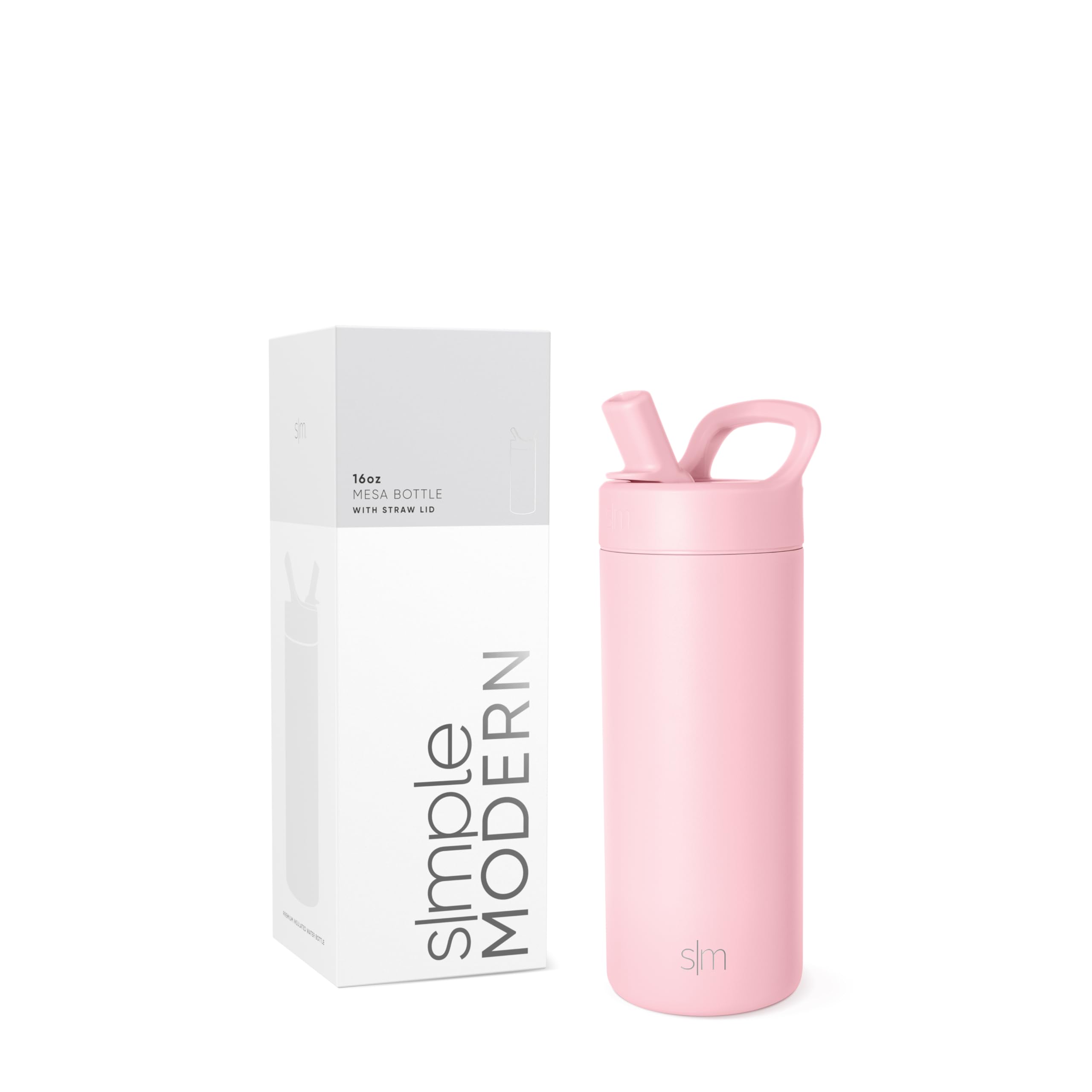 Botella De Agua Simple Modern Kids Con Aislamiento De 480 Ml, Rosa Rubor - Venta Internacional.