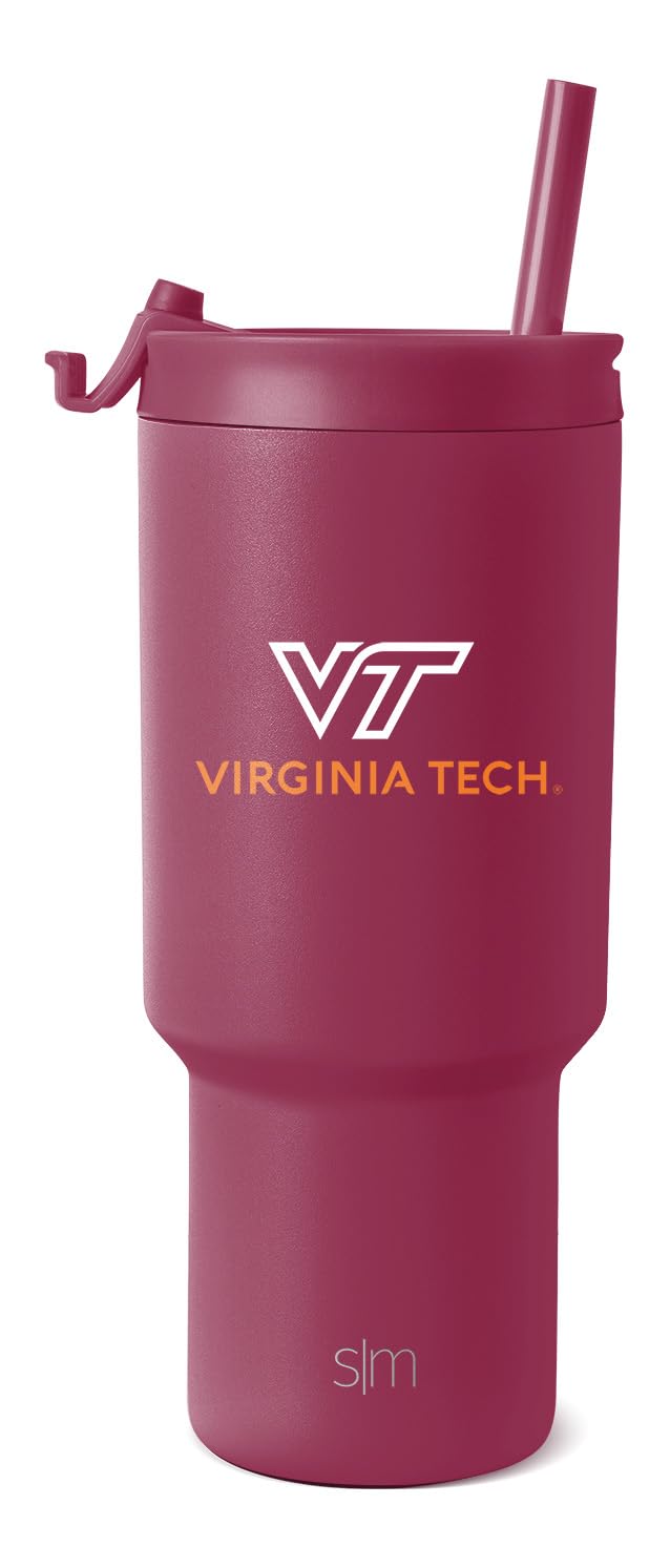 Vaso Simple Modern Virginia Hokies De Acero Inoxidable De 900 Ml - Venta Internacional.