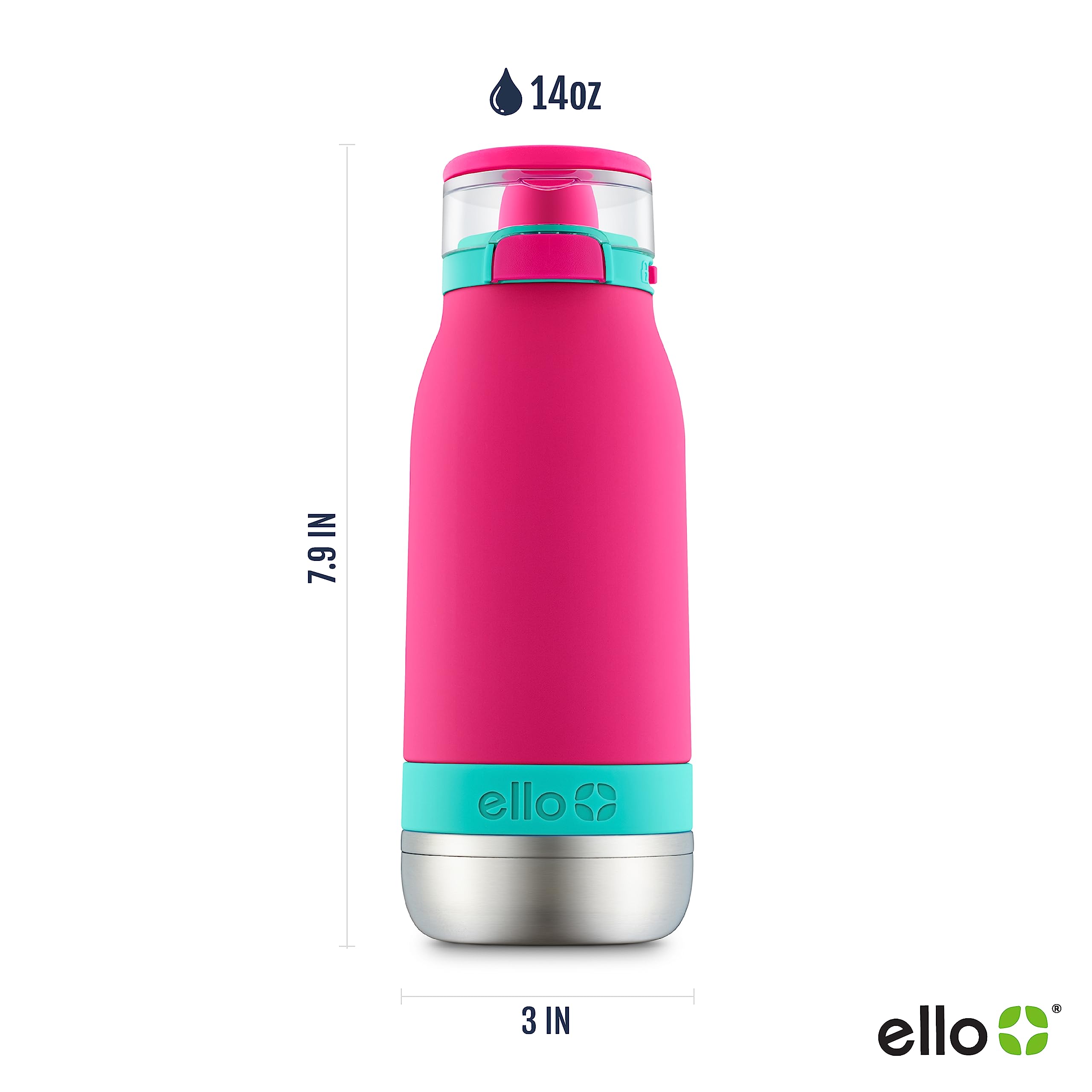 Foto 4 pulgar | Botella De Agua Ello Emma De Acero Inoxidable Con Aislamiento Al Vacío 414 Ml - Venta Internacional.