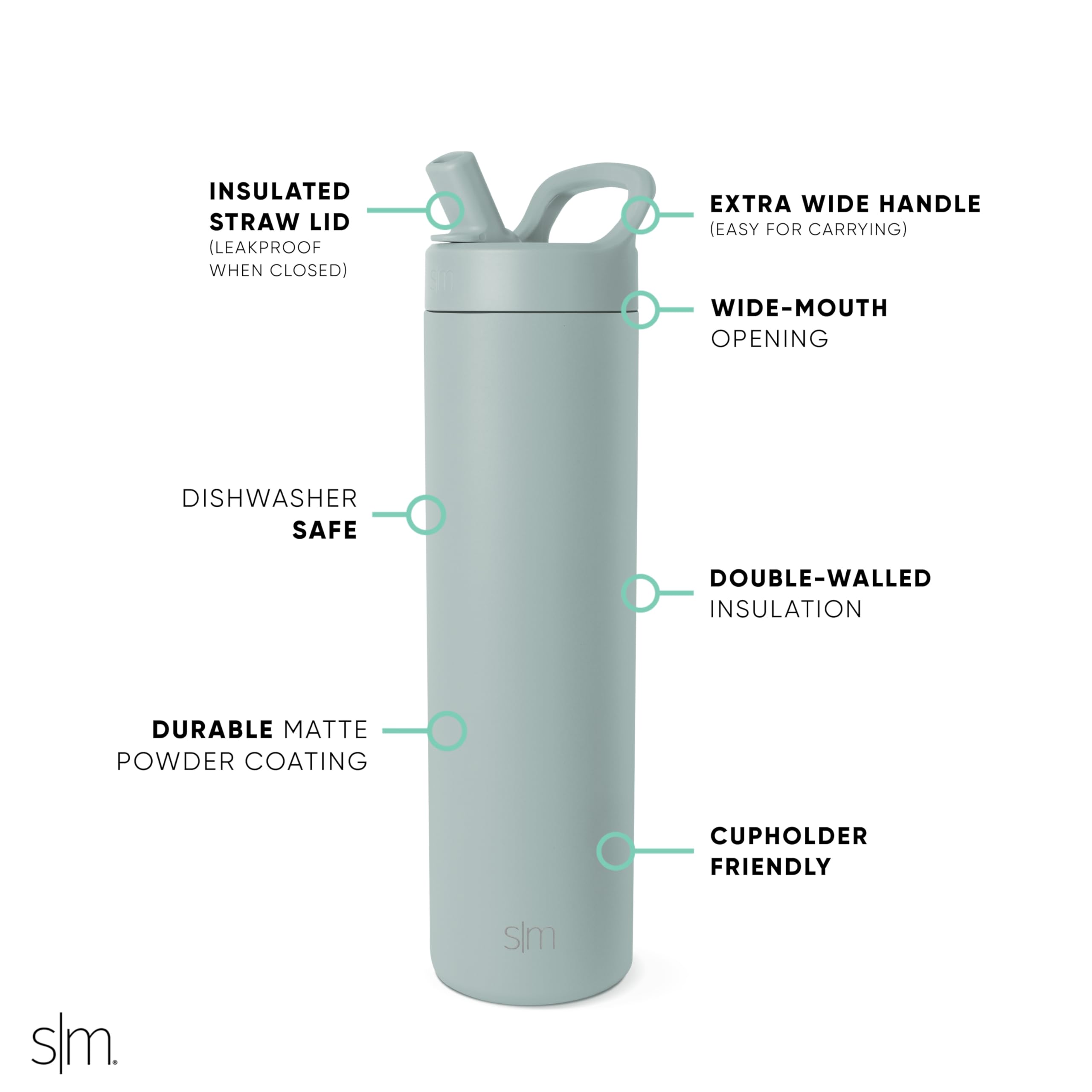 Foto 4 pulgar | Botella De Agua Simple Modern Mesa De 700 Ml Con Aislamiento De Acero Inoxidable - Venta Internacional.