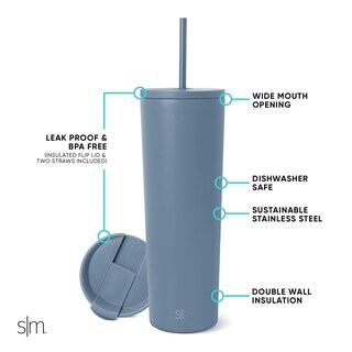 Foto 2 | Vaso Simple Modern Classic De 828 Ml De Acero Inoxidable Blue Dune - Venta Internacional.