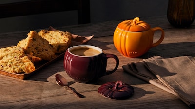 Foto 2 | Taza Le Creuset, Cerámica, Calabaza, Con Tapa, 414 Ml, Color Caqui - Venta Internacional.