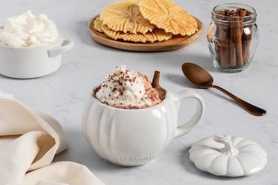 Foto 3 | Taza Le Creuset, Cerámica, Calabaza, Con Tapa, 414 Ml, Color Caqui - Venta Internacional.