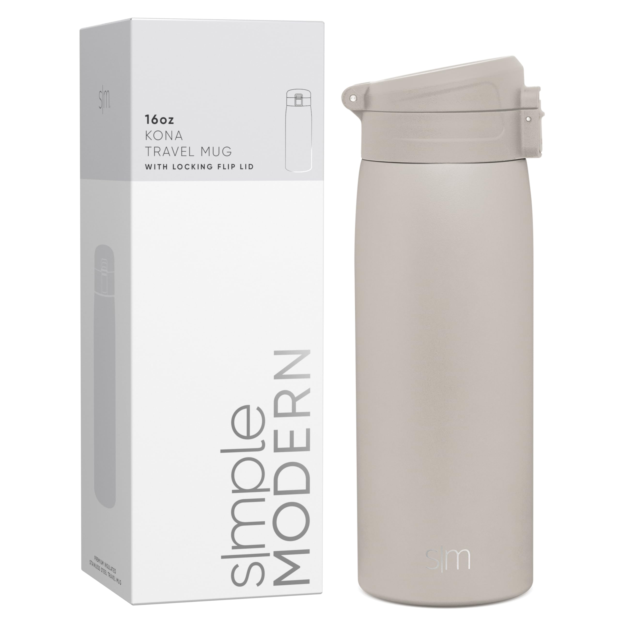 Foto 2 pulgar | Taza De Café Thermos Travel, Sencilla Y Moderna, Kona, 473 Ml, Color Almendra - Venta Internacional.