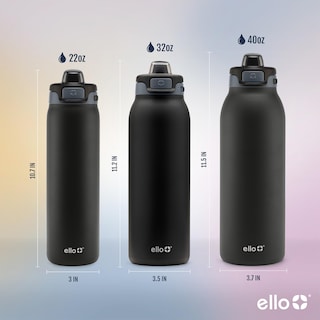 Foto 5 | Botella De Agua Ello Pop & Fill, 650 Ml, Acero Inoxidable, Color Negro - Venta Internacional.
