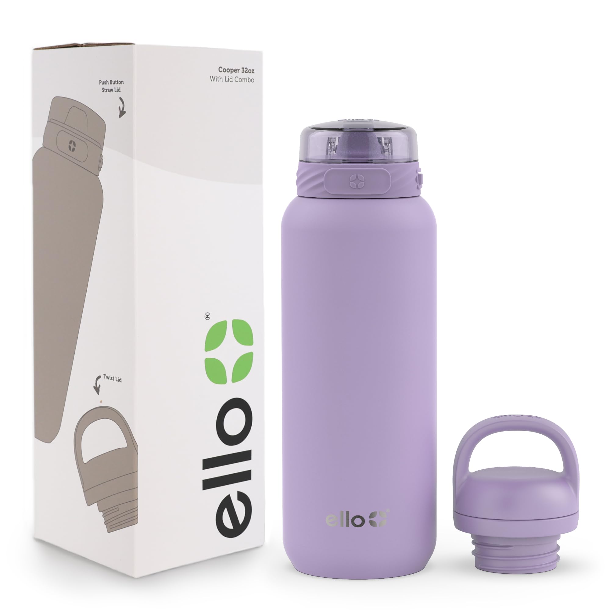 Foto 1 | Botella De Agua Ello Cooper 946ml De Acero Inoxidable Lila - Venta Internacional.