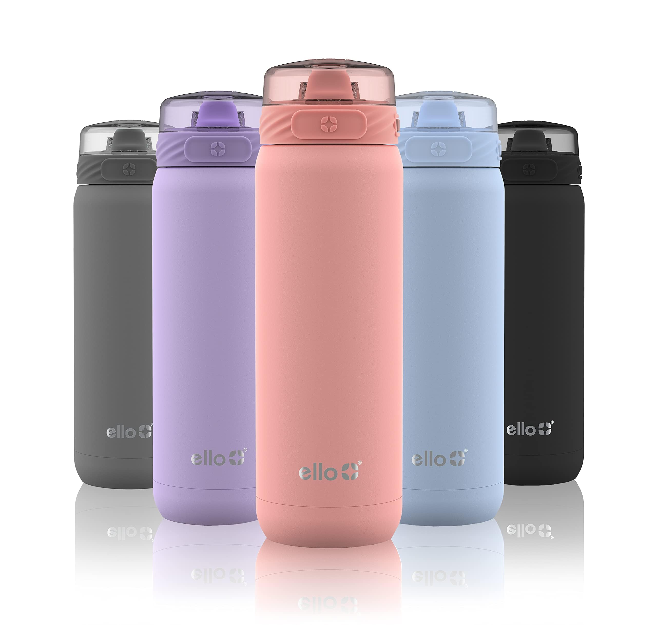 Botella De Agua Ello Cooper De 650 Ml De Acero Inoxidable Con Coral Pajizo - Venta Internacional.