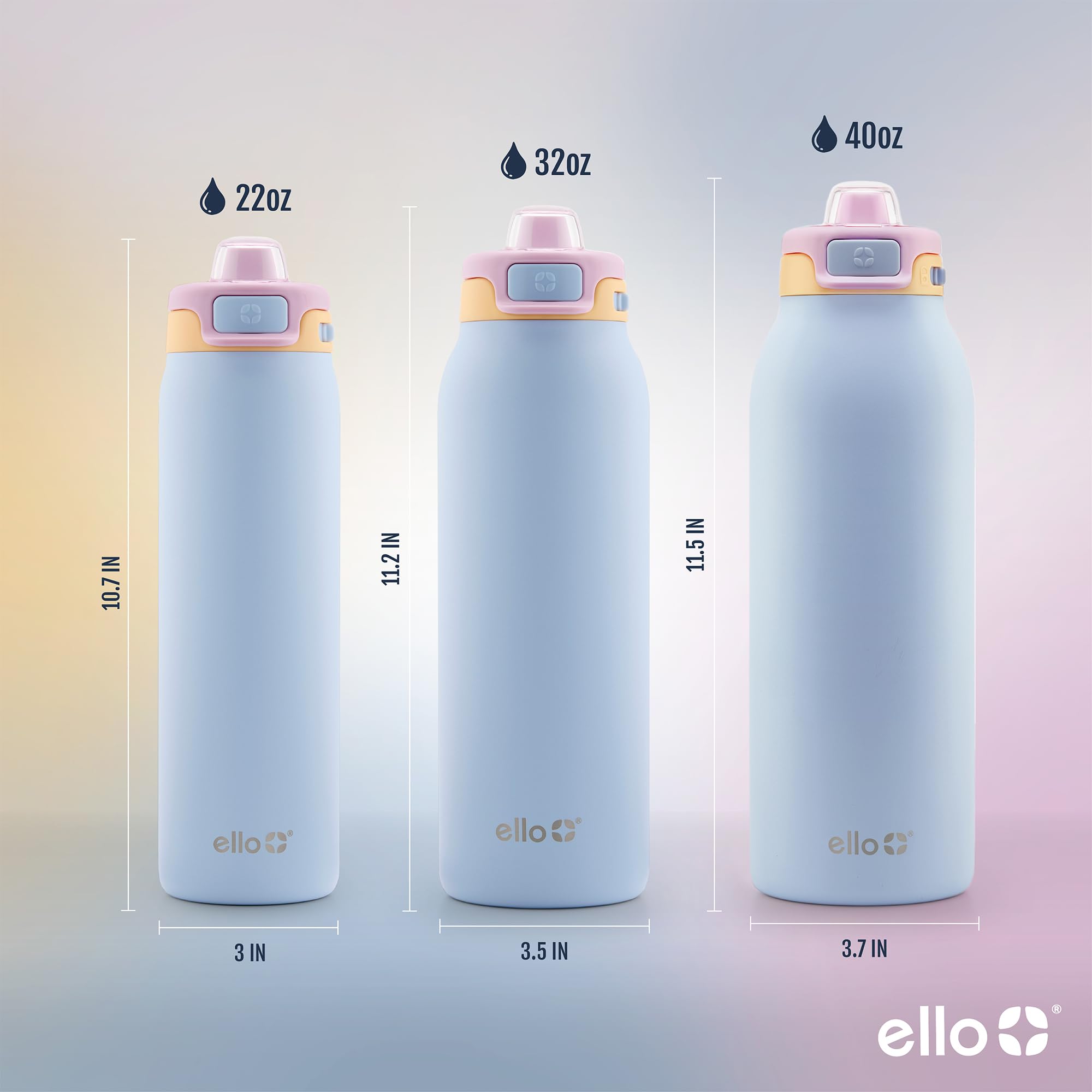 Foto 6 pulgar | Botella De Agua Ello Pop & Fill De Acero Inoxidable Coastal, 946 Ml - Venta Internacional.