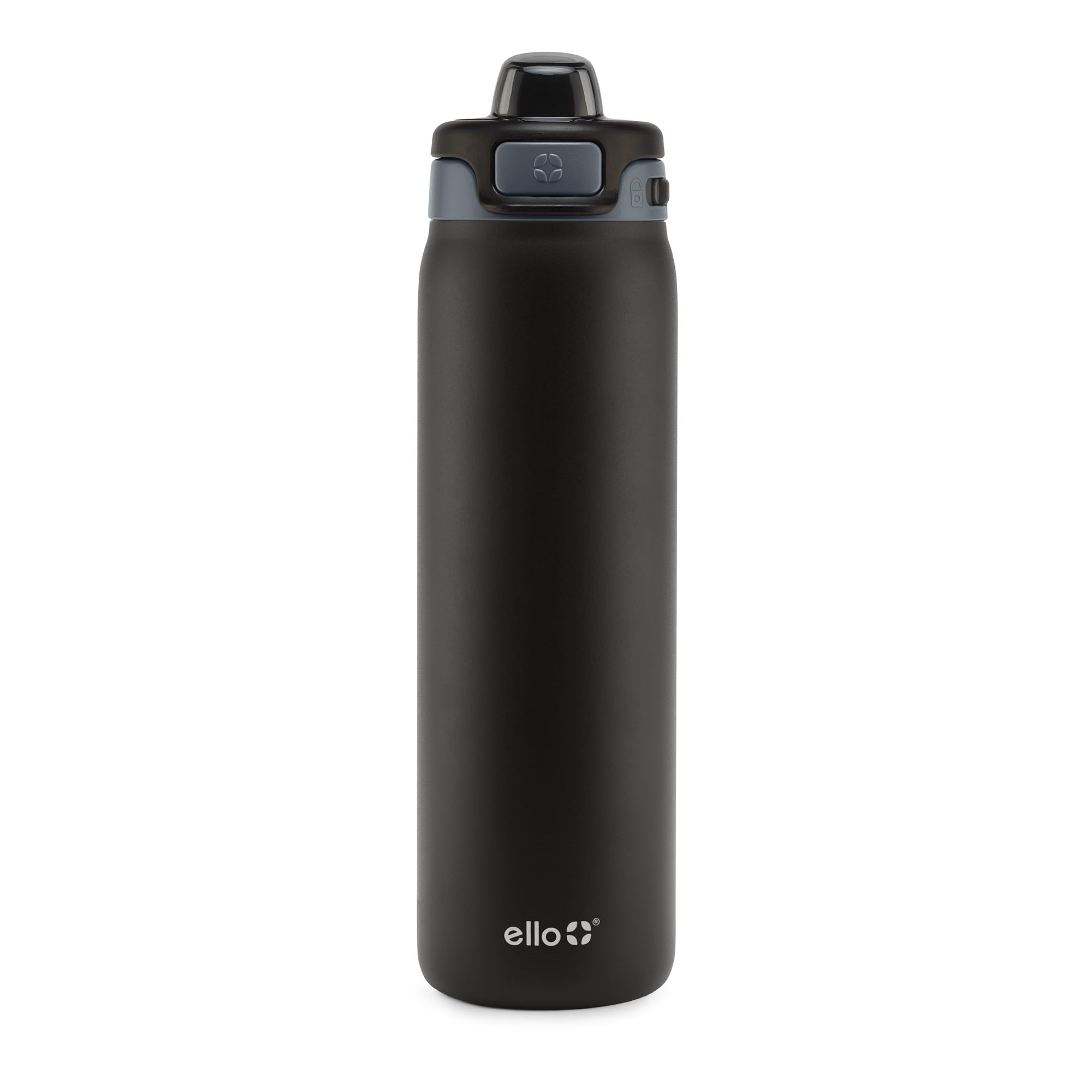 Botella De Agua Ello Pop & Fill, 650 Ml, Acero Inoxidable, Color Negro - Venta Internacional.