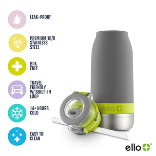 Foto 2 | Botella De Agua Ello Emma Con Aislamiento Al Vacío De 400 Ml Para Niños, Color Gris - Venta Internacional.
