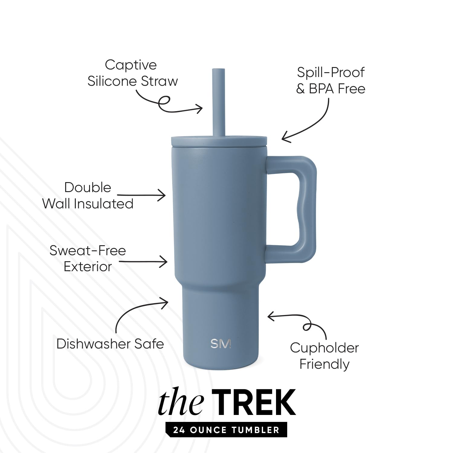 Foto 3 pulgar | Vaso Simple Modern Kids Trek Collection 700 Ml Blue Dune - Venta Internacional.