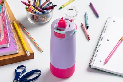 Foto 2 | Botella De Agua Ello Kids Colby De Acero Inoxidable, 350 Ml, Color Lila - Venta Internacional.