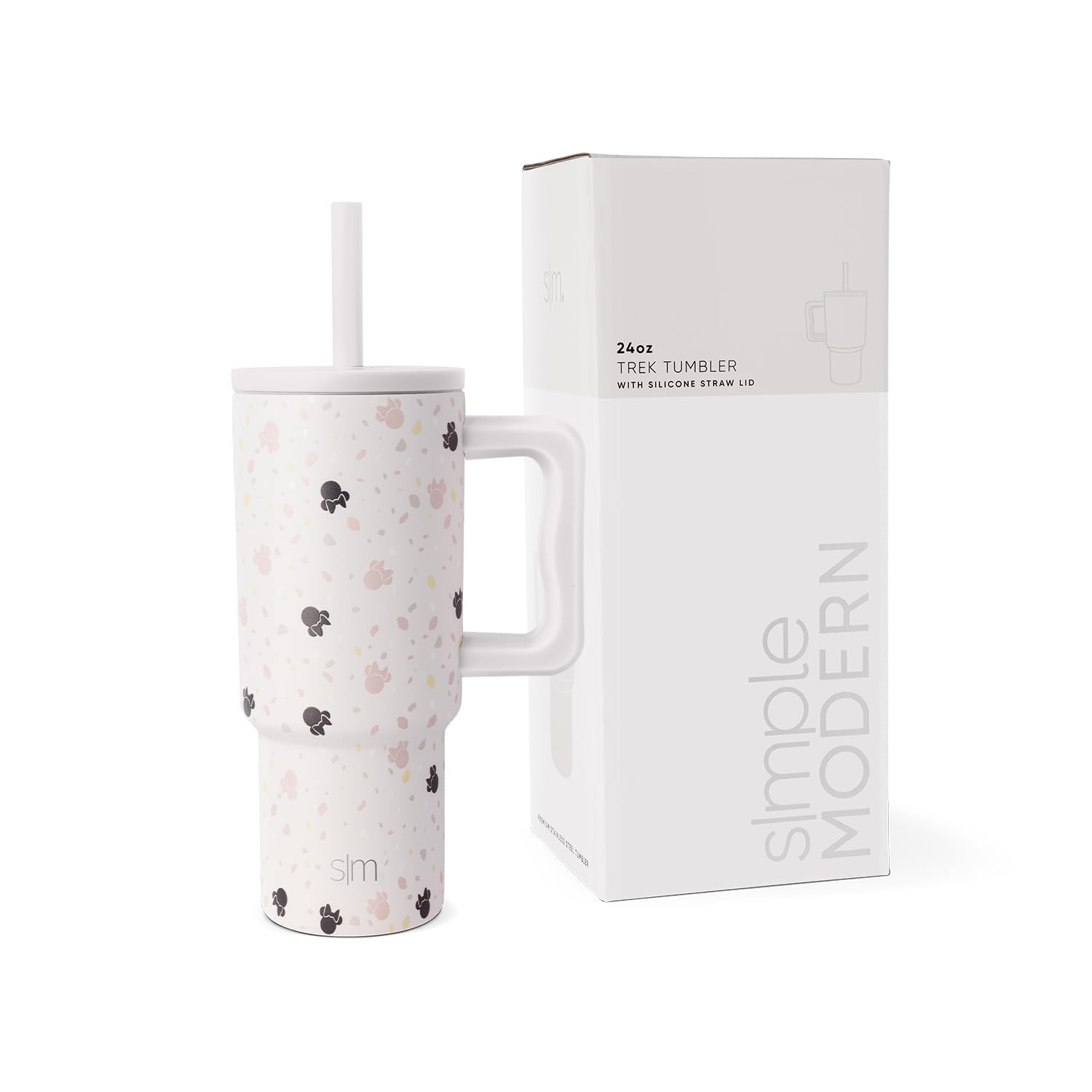 Vaso Sencillo Y Moderno De Disney Kids De 700 Ml Con Asa De Minnie Mouse - Venta Internacional.