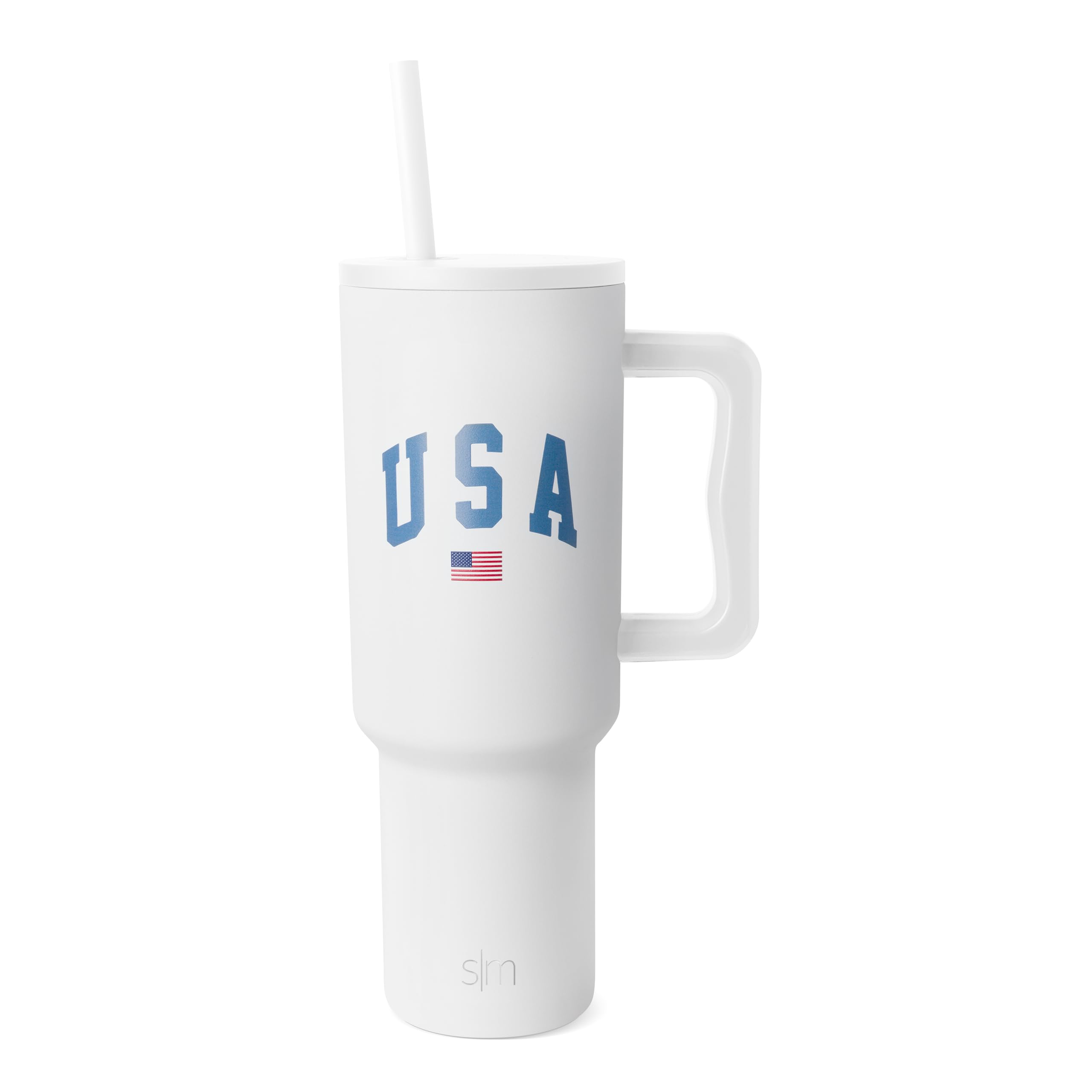 Vaso Simple Modern Trek De 1183 Ml Con Mango Y Pajita Para El 4 De Julio - Venta Internacional.