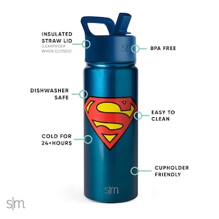 Foto 2 | Botella De Agua Simple Modern Dc Comics Superman Kids 530 Ml - Venta Internacional.