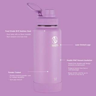Foto 3 | Botella de Agua de Acero Inoxidable Takeya Actives 24 oz con Aislamiento al Vacío y Tapa de Boquilla - Venta Internac