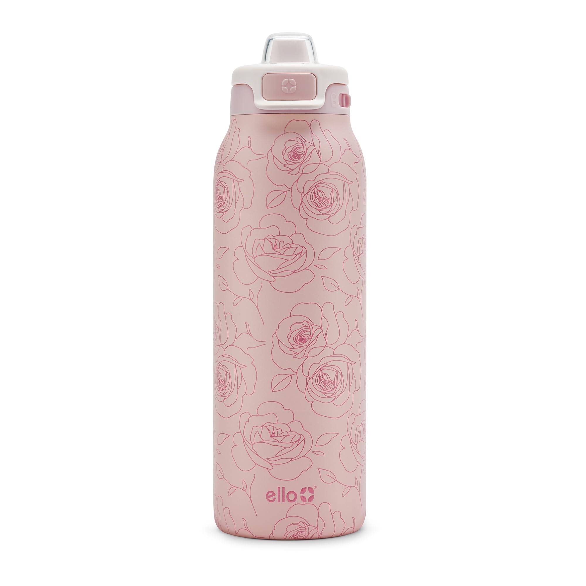 Botella De Agua Ello Pop & Fill De Acero Inoxidable, 946 Ml, Rosas - Venta Internacional.