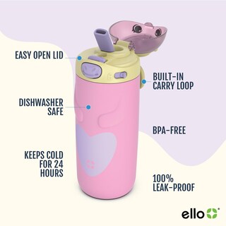 Foto 3 | Botella De Agua Ello Ellies Con Aislamiento Al Vacío, 350 Ml, Diseño De Unicornio Para Niños - Venta Internacional.