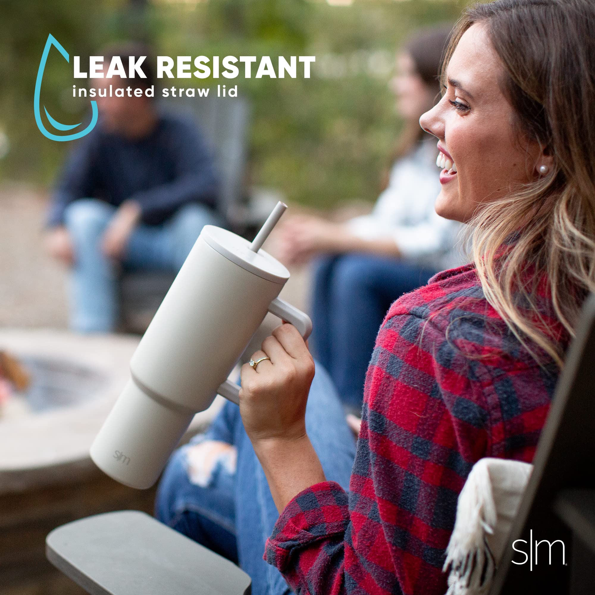 Foto 5 | Vaso Simple Modern Trek De 1,2 Litros Con Asa Y Tapa Con Pajita, Color Azul - Venta Internacional.