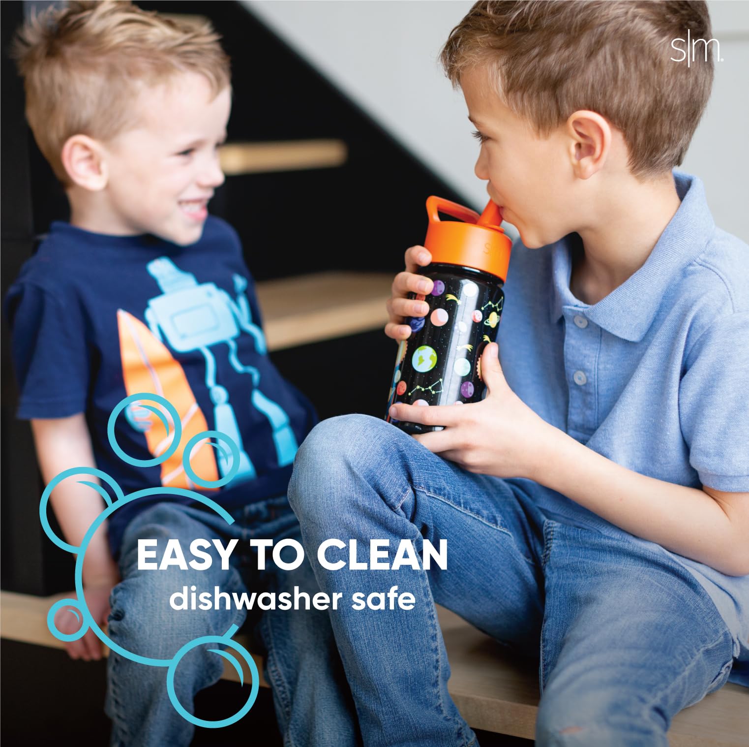 Foto 6 pulgar | Botella De Agua Blippi Kids Straw Simple Modern, 414 Ml, Acero Inoxidable - Venta Internacional.