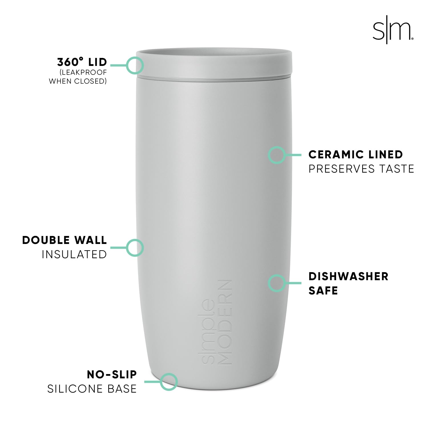 Foto 4 pulgar | Taza De Café De Viaje Simple Modern Voyager 480 Ml - Venta Internacional.