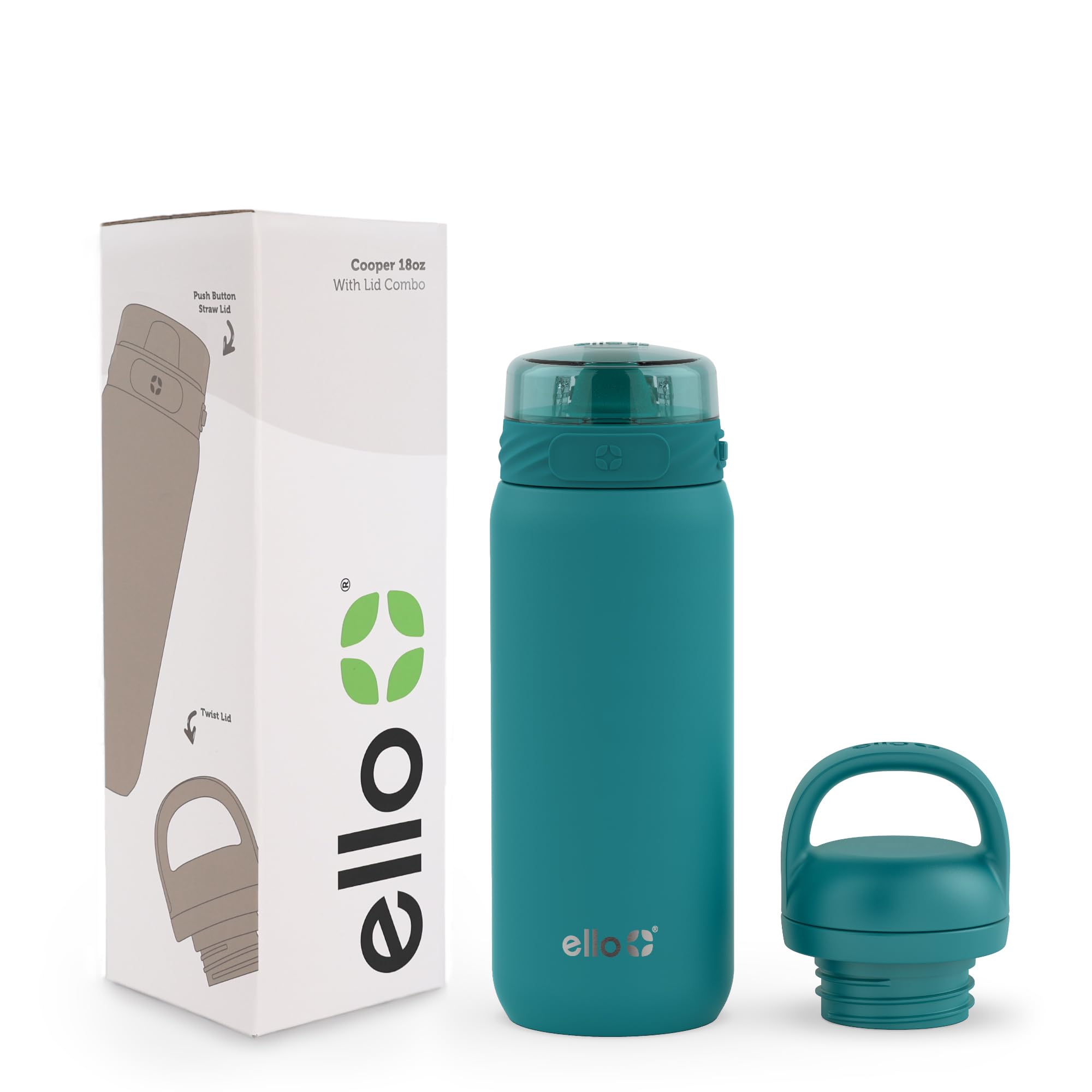 Botella De Agua Ello Cooper Kids 530 Ml De Acero Inoxidable - Venta Internacional.