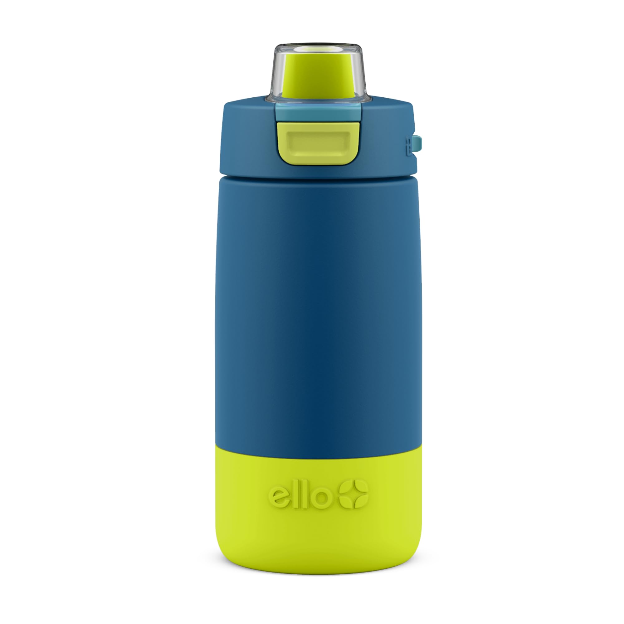 Botella De Agua Ello Kids Colby De Acero Inoxidable, 350 Ml, Color Verde Azulado - Venta Internacional.
