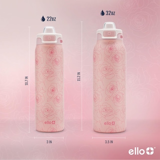 Foto 7 | Botella De Agua Ello Pop & Fill De Acero Inoxidable Con Forma De Rosas De 650 Ml - Venta Internacional.