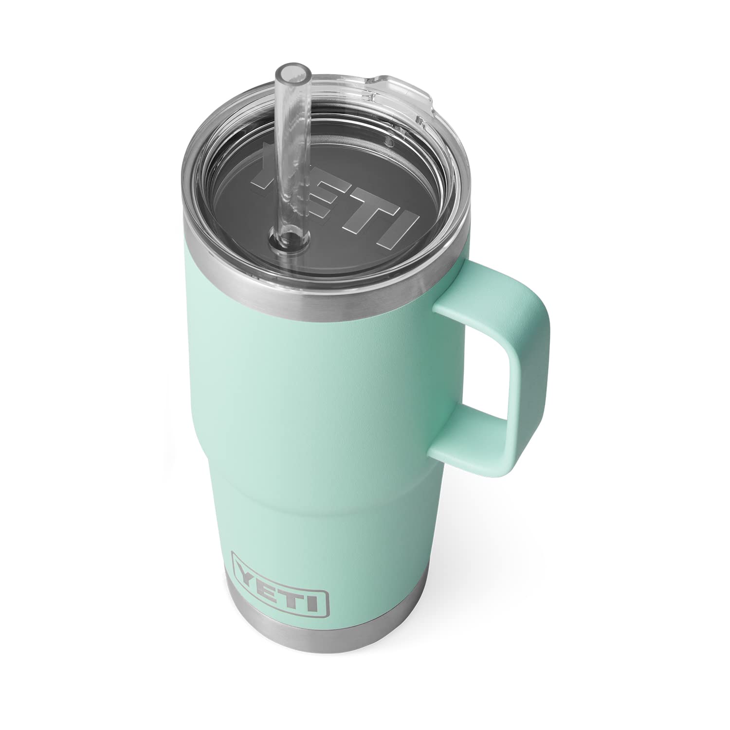 Vaso Yeti Rambler De 750 Ml Con Asa Y Tapa Con Pajita Seafoam - Venta Internacional.