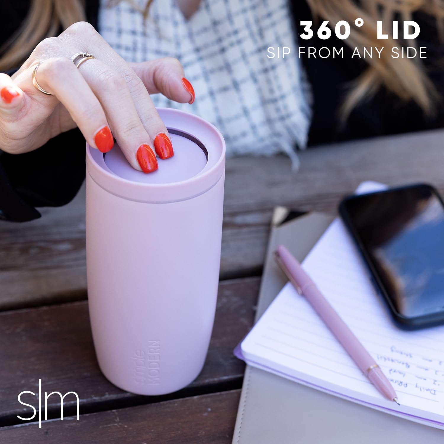 Foto 3 pulgar | Taza De Café De Viaje, Simple Y Moderna, Voyager, Tapa 360°, 12 Oz - Venta Internacional.
