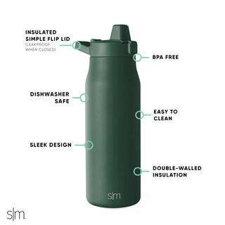 Foto 2 | Botella De Agua Simple Moderna Filtrada De Acero Inoxidable Con Aislamiento De 1 Litro - Venta Internacional.