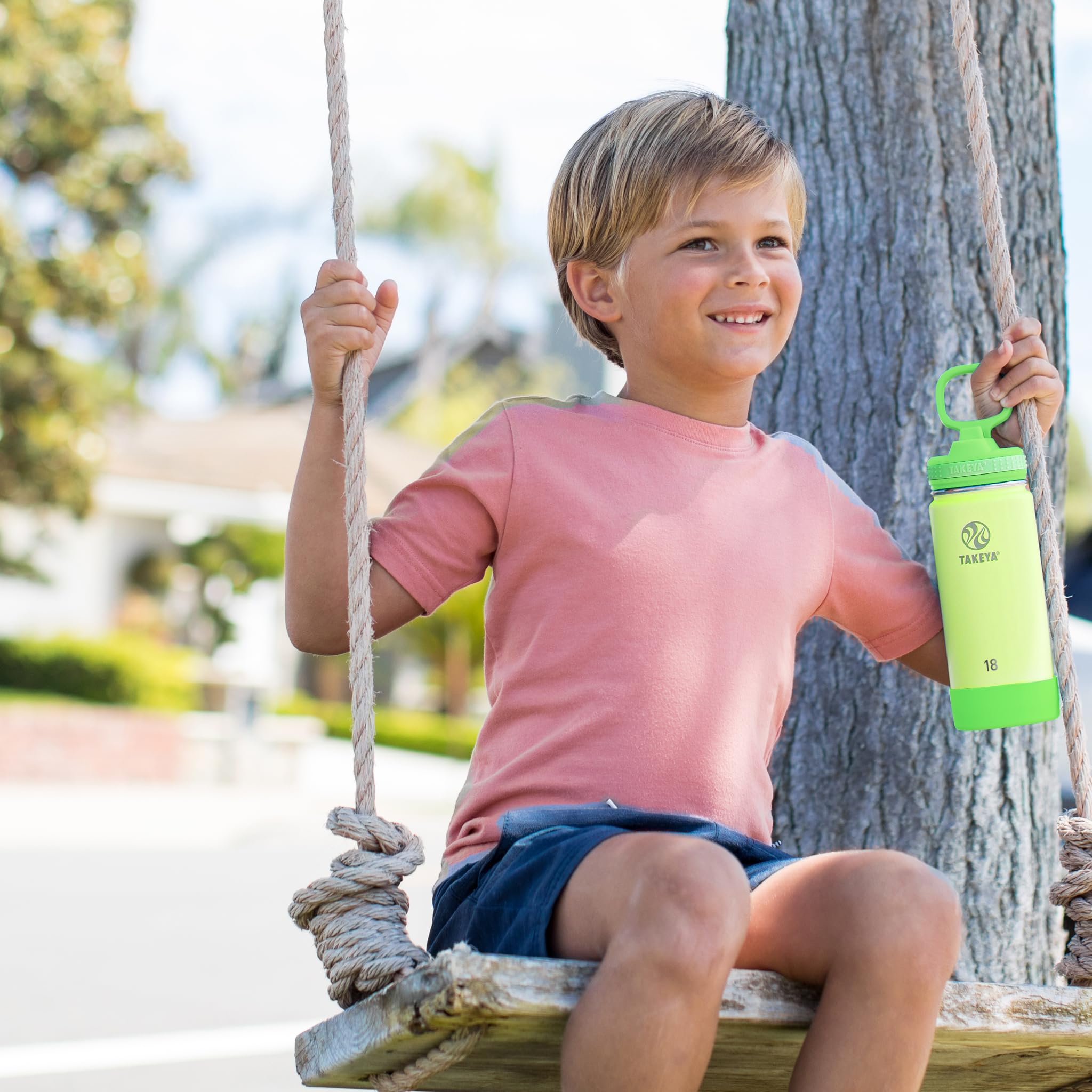 Foto 4 pulgar | Botella De Agua Takeya Actives Kids Glow-in-the-dark 530 Ml - Venta Internacional.