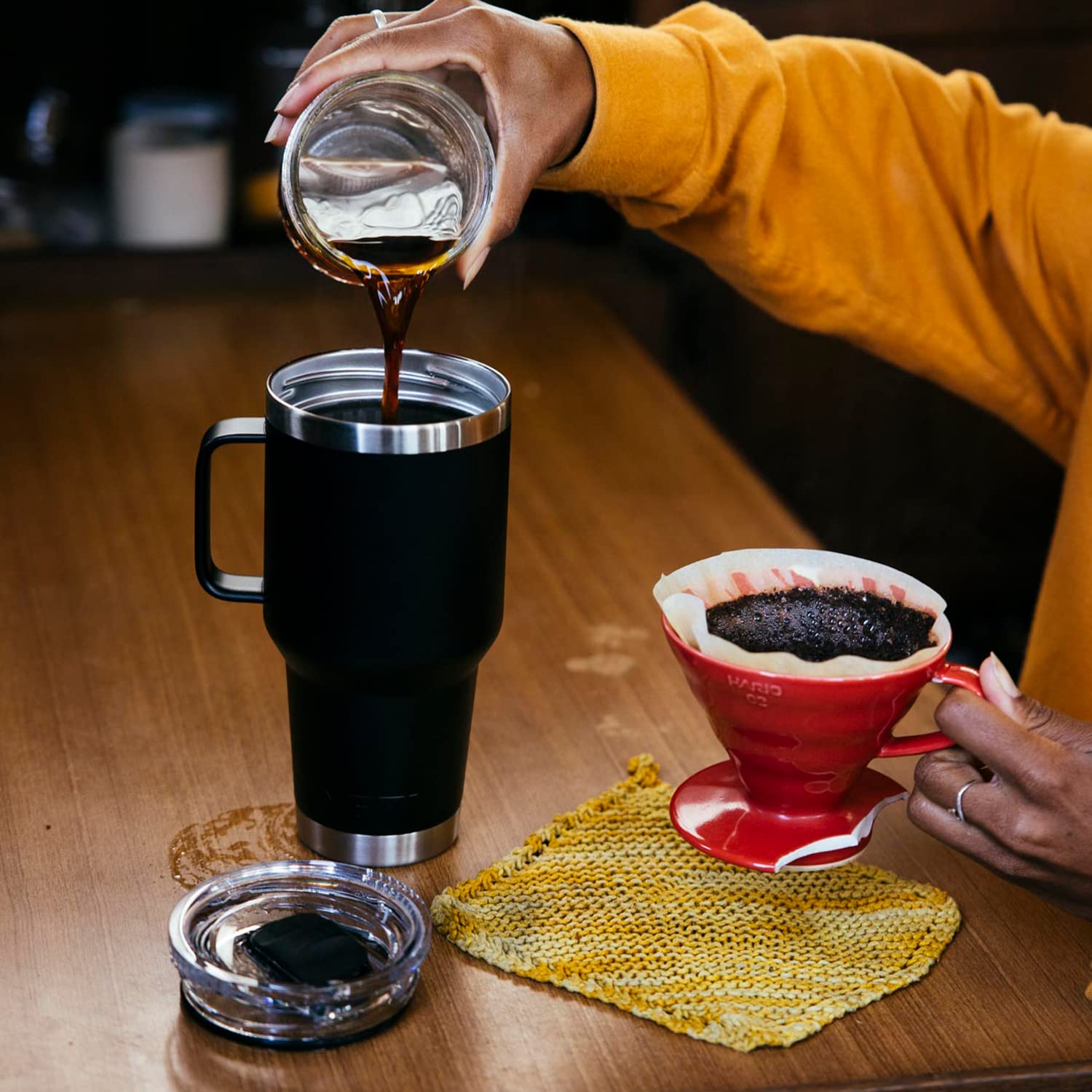 Foto 7 pulgar | Taza De Viaje Con Tapa Yeti Rambler Stronghold, 900 Ml - Venta Internacional.
