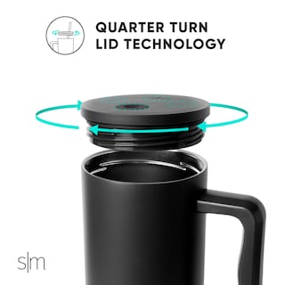 Foto 4 | Vaso Simple Modern Trek De 900 Ml Con Asa Y Tapa Con Pajita Ss - Venta Internacional.