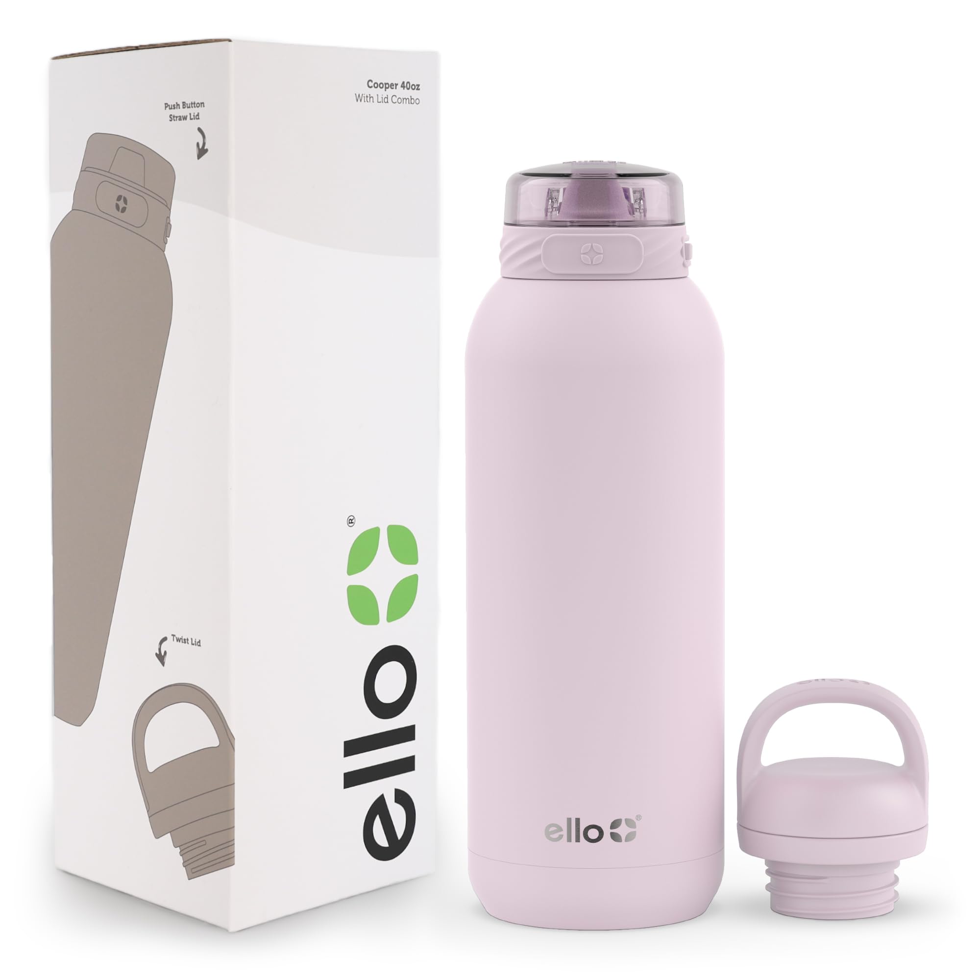 Foto 2 pulgar | Botella De Agua Ello Cooper 1.2l De Acero Inoxidable Y Cachemir Rosa - Venta Internacional.