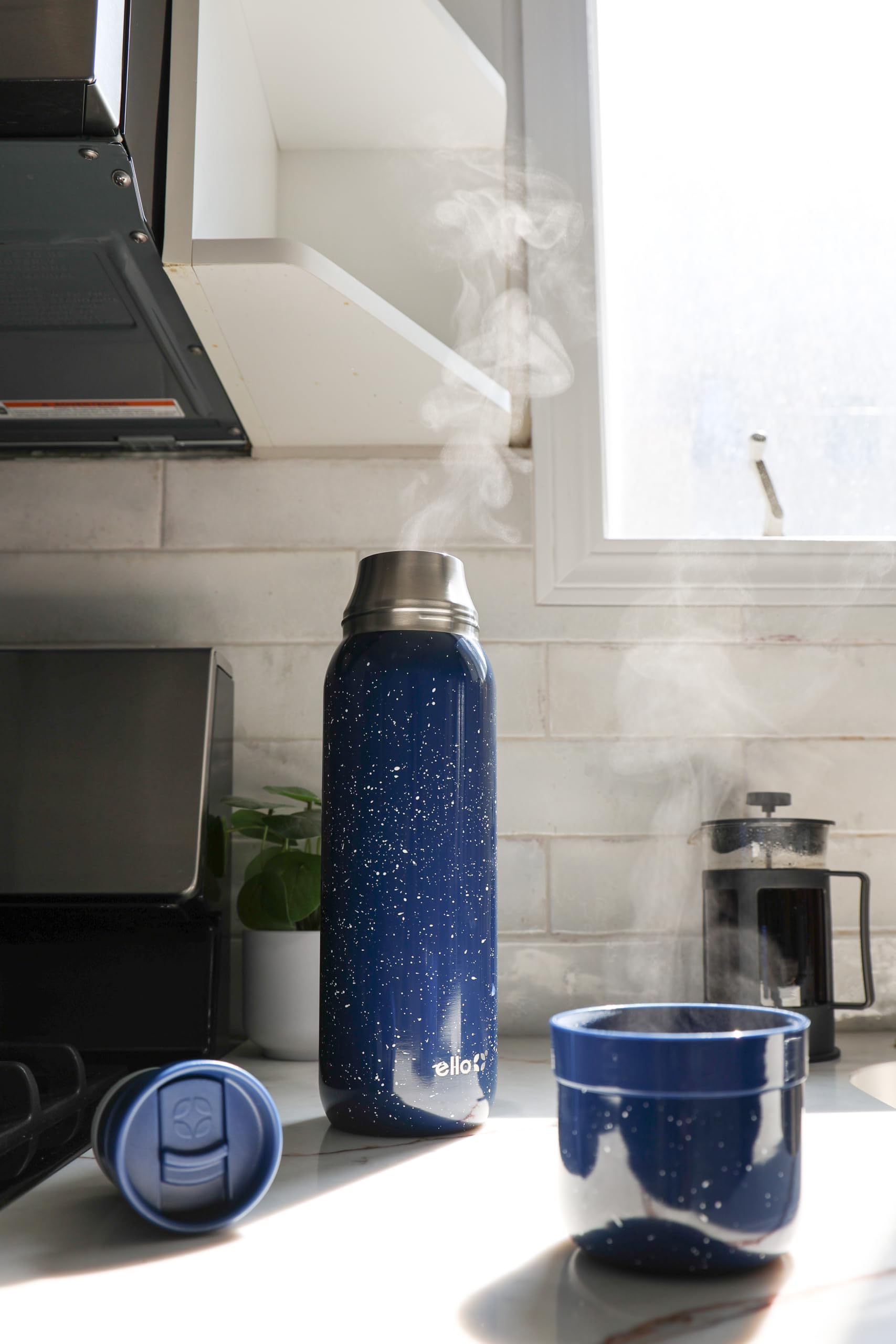 Foto 3 pulgar | Thermos Ello Therma 946ml Con Aislamiento De Acero Inoxidable, Color Azul - Venta Internacional.