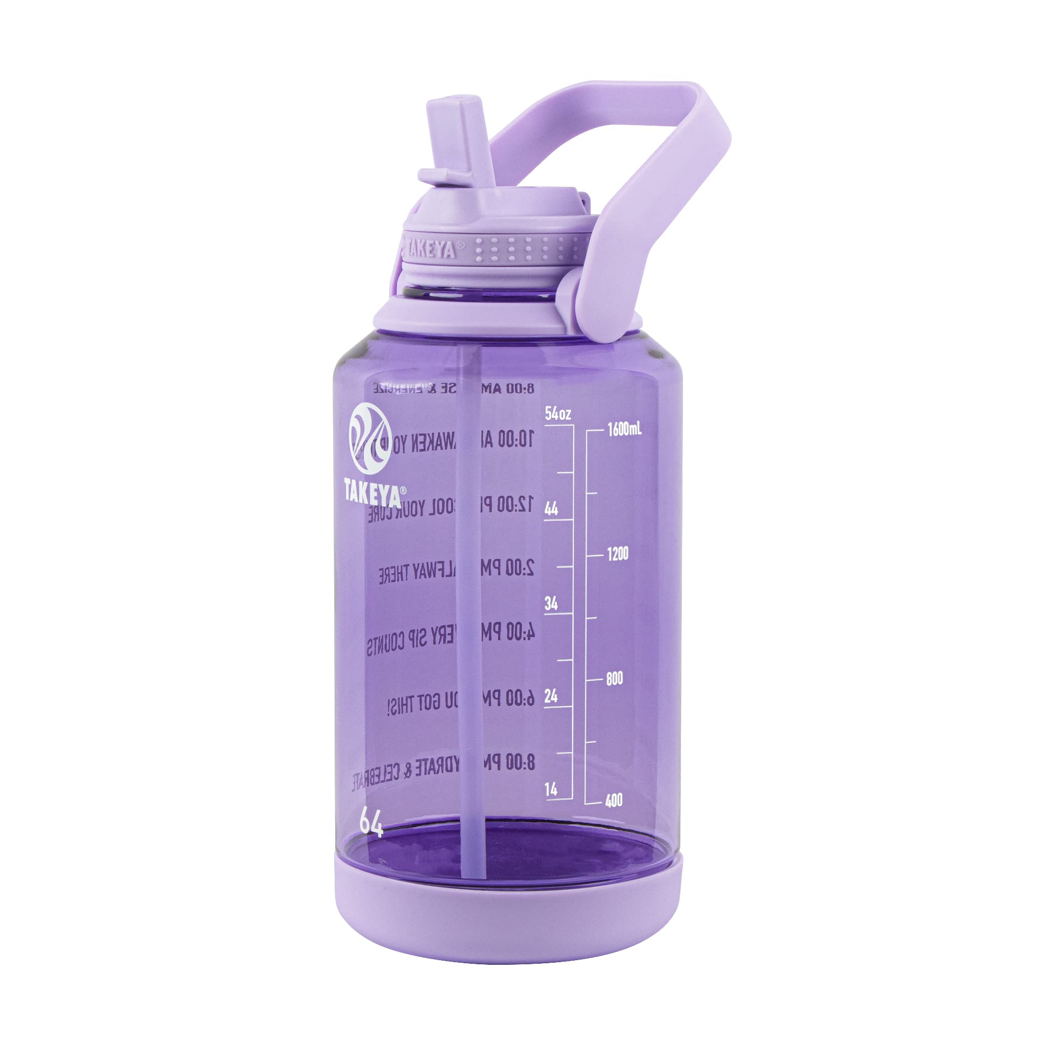 Botella De Agua Takeya Motivational De 1,9 L Con Tapa De Pajita Sin Bpa - Venta Internacional.