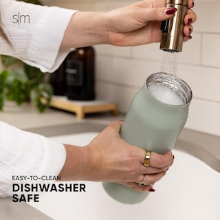 Foto 7 | Botella De Agua Simple Modern Mesa De 1 Litro Con Tapa De Pajita Sea Glass Sage - Venta Internacional.