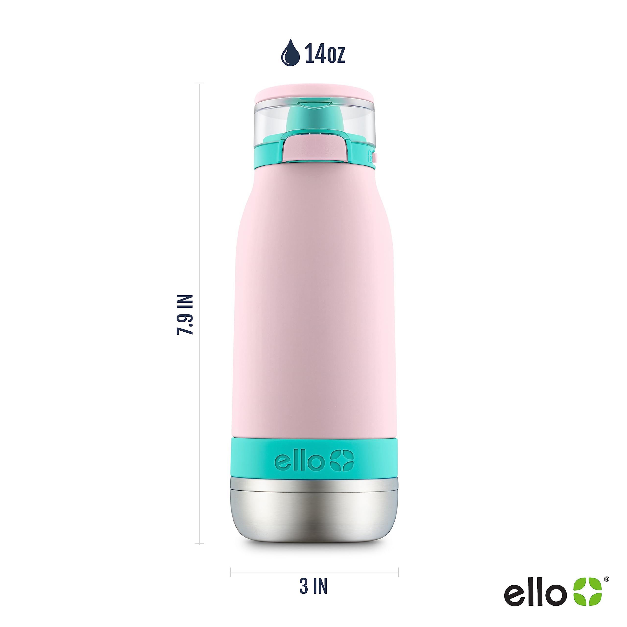 Foto 4 pulgar | Botella De Agua Ello Emma Con Aislamiento Al Vacío, 400 Ml, Acero Inoxidable Para Niños - Venta Internacional.