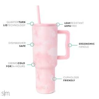 Foto 2 | Vaso Simple Modern Trek De 1,2 L Con Asa Y Tapa Con Pajita De Acero - Venta Internacional.