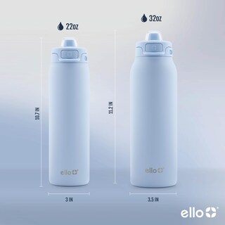 Foto 5 | Botella De Agua Ello Pop & Fill De Acero Inoxidable, 650 Ml, Halógena, Azul - Venta Internacional.