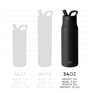 Foto 7 | Botella De Agua Simple Modern Mesa Signature De 1 Litro Con Revestimiento De Cerámica - Venta Internacional.