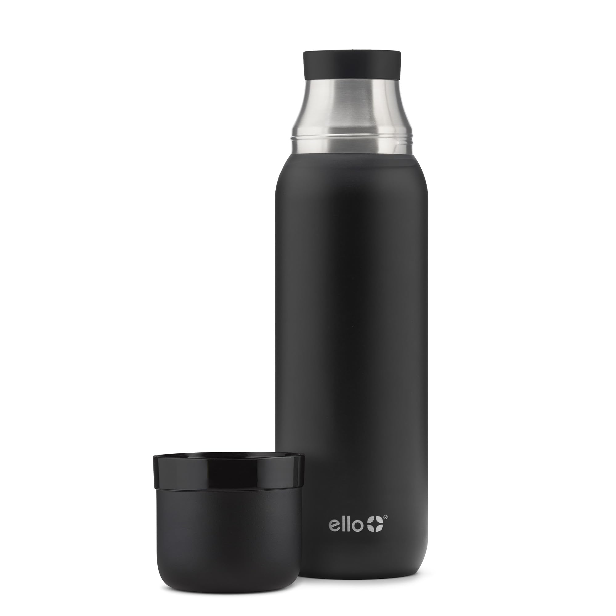 Thermos Ello Therma 946ml Con Aislamiento De Acero Inoxidable Negro - Venta Internacional.