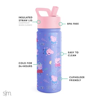 Foto 2 | Botella De Agua Simple Modern Peppa Pig Kids De 530 Ml Con Pajita - Venta Internacional.