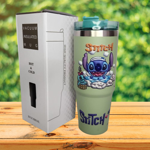 Foto 2 | Termo Stich De Acero Inoxidable 30 Onzas Con Popote