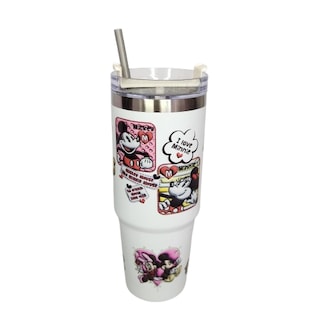 Foto 1 | Termo Mickey Mouse De Acero Inoxidable 30 Onzas Con Popote